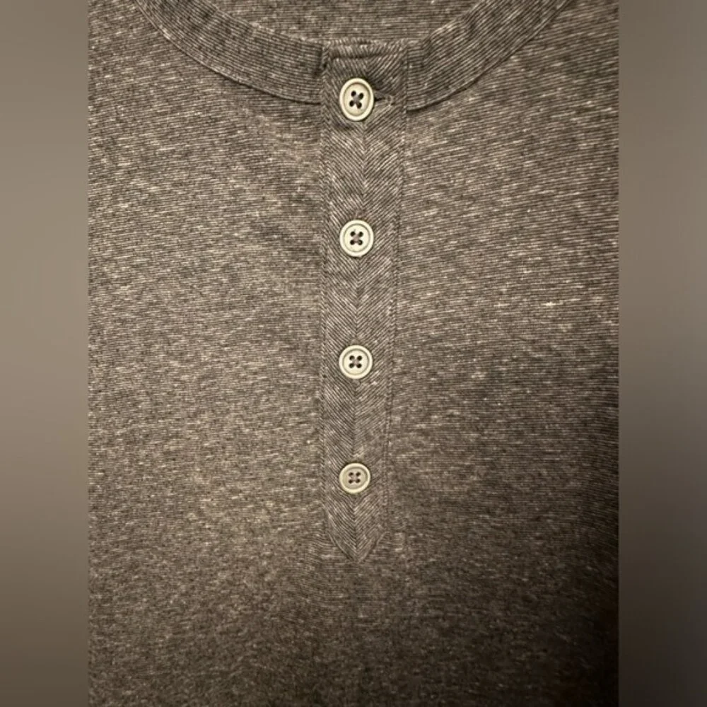 Marc Anthony Mens Henley Tee Shirt Dark Grey Color Size Small Long Sleeves. - Picture 3 of 4